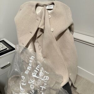 Reformation Asher Coat Ivory - Size XS